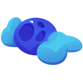 Cartoon moon and clouds clipart