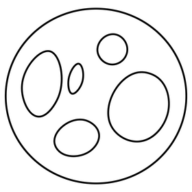 Free moon black and white clipart