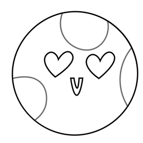Romantic moon in love black and white clipart