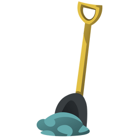 Snow shovel illustration clipart