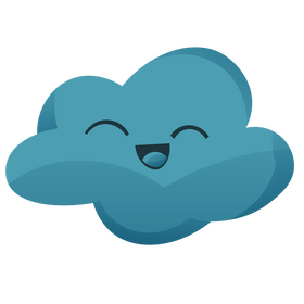 Happy cloud smiling emoji clipart