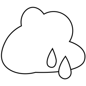 Rain cloud free black and white clipart