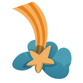 Cloud starfall illustration clipart