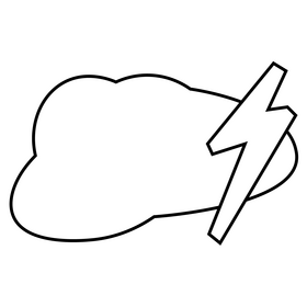Free thunderstorm black and white clipart