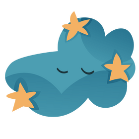 Free stars with cloud cartoon clipart