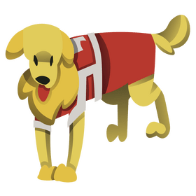 Cartoon rescue dog clipart