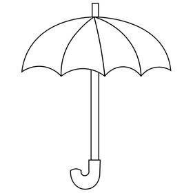 Free umbrella black and white clipart