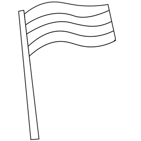 Rainbow flag black and white clipart