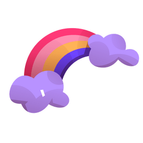 Rainbow cloud illustration clipart