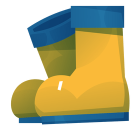 Rain rubber boots clipart