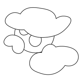 Moon fog illustration black and white clipart