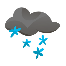 Cartoon snow cloud clipart