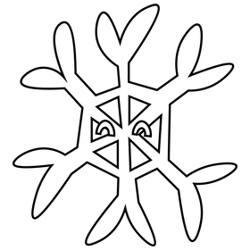Snowflake free black and white clipart