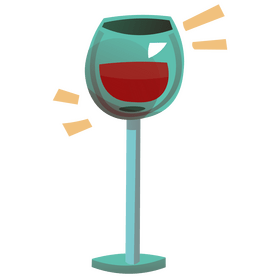 Glass of wine drawing clipart