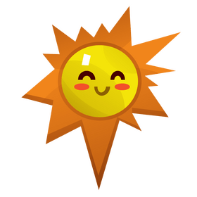 Happy cartoon sun clipart