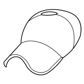 Cap illustration black and white clipart