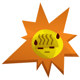 Hot sun illustration clipart