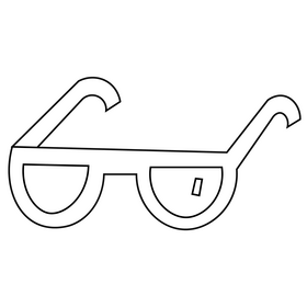 Free sunglasses black and white clipart