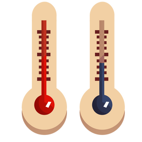 Cartoon room thermometer clipart