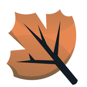 Cartoon autumn leaf clipart