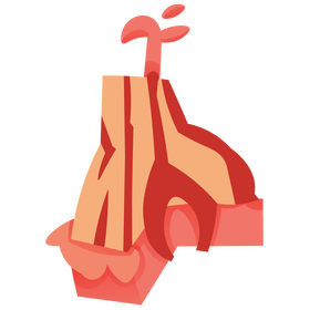 Volcano lava drawing clipart