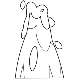 Free volcano black and white clipart