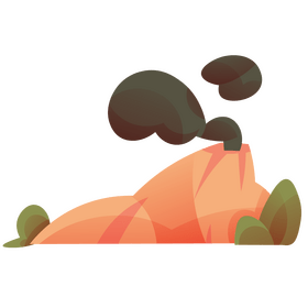 Volcanic smoke clipart