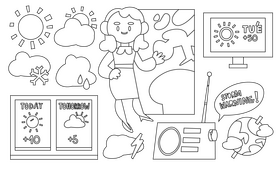 Weather forecast black and white vector