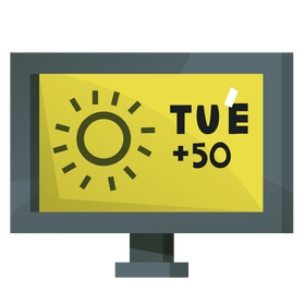 Tv weather forecast illustration clipart