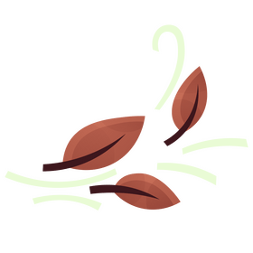 Windy leaves cartoon clipart