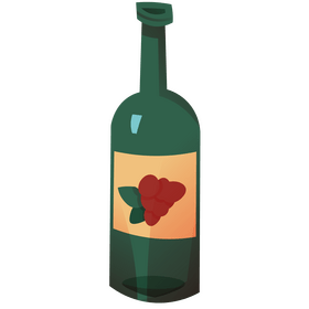 Cartoon wine bottle clipart