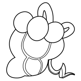 Cartoon red grapes black and white clipart