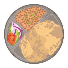 Indian bread Bhatura clipart