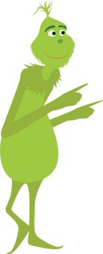 Transparent Grinch character clipart