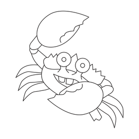 Moana Tamatoa character black and white clipart