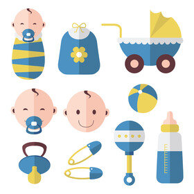 Baby boy set vector