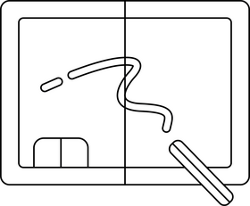 Chalkboard drawing black and white clipart