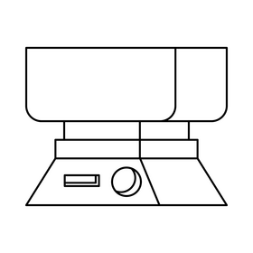 Analytical balance, chemistry drawing black and white clipart