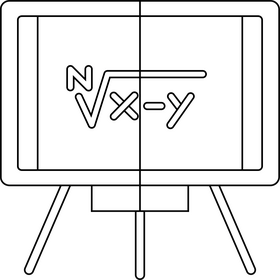 Chalkboard drawing black and white clipart