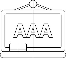 Blackboard chalkboard drawing black and white clipart