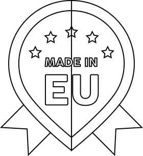 Europe badge black and white clipart