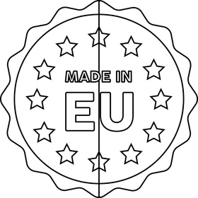 Badge EU black and white clipart