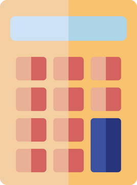 Calculator flat icon clipart