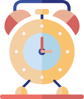 Alarm clock flat icon clipart