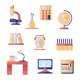 Homework icon set vector