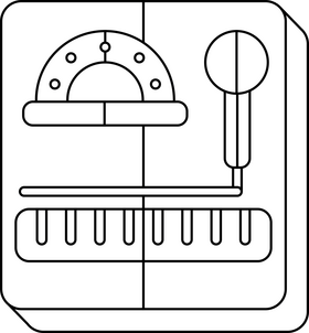 Homework flat icon black and white clipart