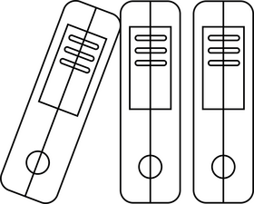 Folders black and white clipart