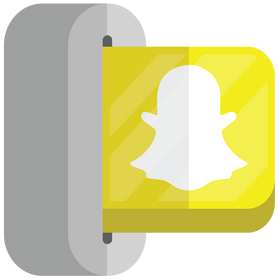 Snapchat social media icon clipart