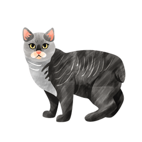 Manx cat clipart