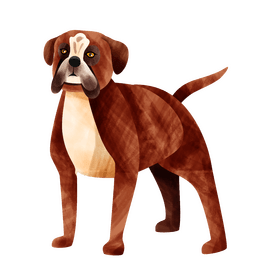 Boxer dog clipart